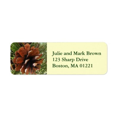 Pine Cone Return Address Label