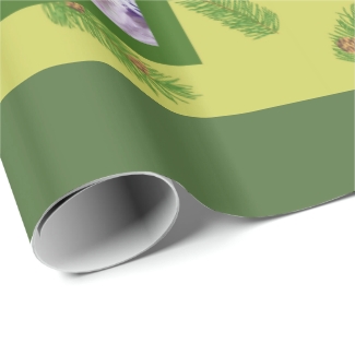 Pine Cones Christmas Custom Photo Wrapping Paper