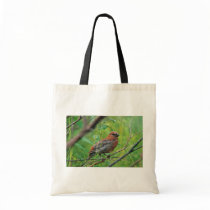 Pine Grosbeak Juvenile Tote Bags