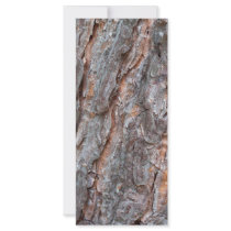 pine tree bark rack card design