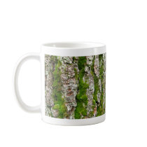 Pine Tree Bark With Moss mugs