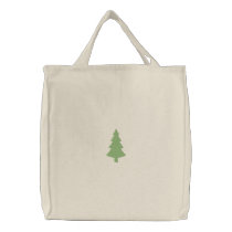 Pine Tree embroidered bags
