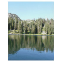pine tree mirror on lake personalized letterhead
