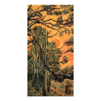 Pine Trees at Sunset by Vincent van Gogh Photo Cards