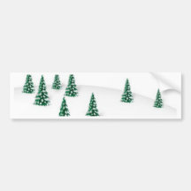 pine trees in snow bumper sticker