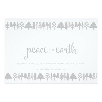 Pine Trees Peace on Earth Corporate Card