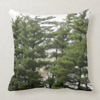 Pine Trees Throw Pillow