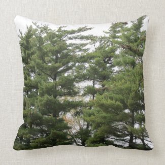 Pine Trees Throw Pillow