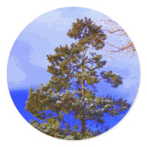 Pine with Pixelated Sky sticker