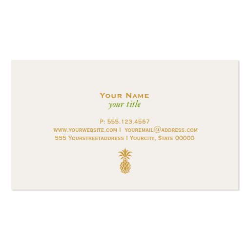 Pineapple Business Card (back side)