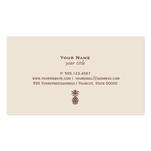 Pineapple Business Card (back side)