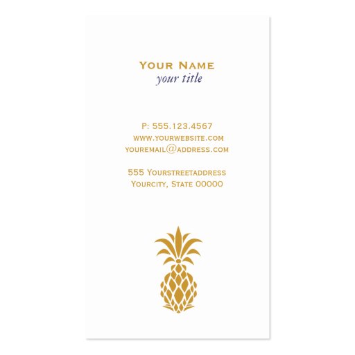 Pineapple Business Card (back side)