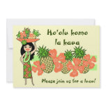 Pineapple Luau Tropical Invitations