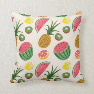 pineapple MELON Throw Pillow