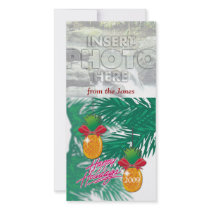 pineapple orn personalized photo card
