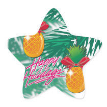 Pineapple Ornament Star Sticker