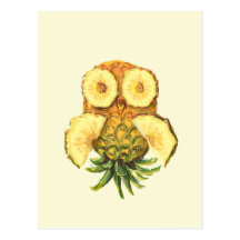 Pineapple owl post card