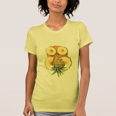 Pineapple owl tee shirts