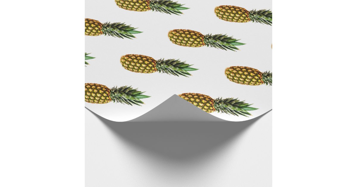 Pineapple pattern wrapping paper Zazzle