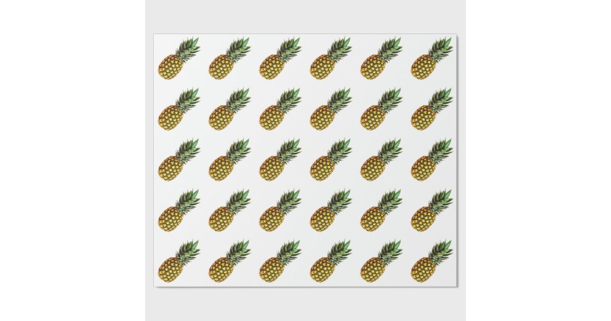 Pineapple pattern wrapping paper Zazzle