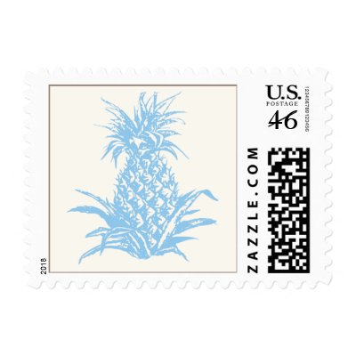 Pineapple postcard stamp