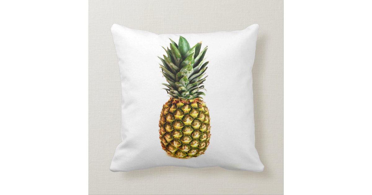 Pineapple print throw pillow Zazzle