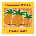 PINEAPPLE TRUCK HAWAIIAN STYLE HAIKU ART PRINT by Reflekshins PINEAPPLE TRUCK HAWAIIAN STYLE HAIKU ART PRINT