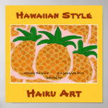 PINEAPPLE TRUCK HAWAIIAN STYLE HAIKU ART PRINT