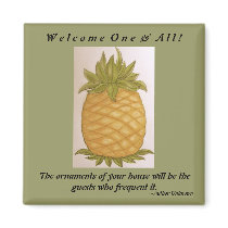 Pineapple Welcome magnet magnets