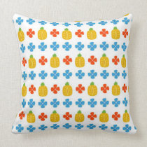 pineapples and flowers pattern throw pillows