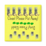 Pineapples dishwasher magnet