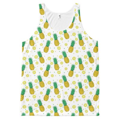 Pineapples pattern All-Over print tank top