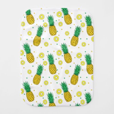 Pineapples pattern burp cloths