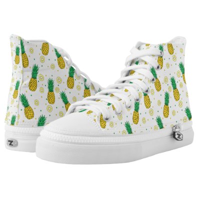 Pineapples pattern printed shoes