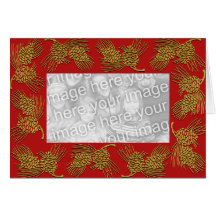 Pinecone gold greeting card