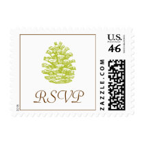 Pinecone RSVP Postage Stamp by oliostyle Pinecone RSVP Postage Stamp
