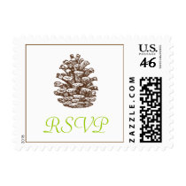 Pinecone RSVP Postage Stamp by oliostyle Pinecone RSVP Postage Stamp