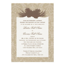 Pinecone Silhouette Invites