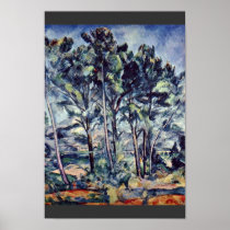 Pines And Aqueduct (The Viaduct) By Paul Cézanne Posters