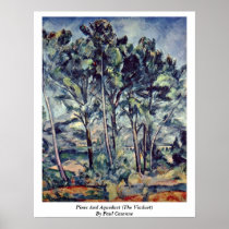 Pines And Aqueduct (The Viaduct) By Paul Cezanne Posters