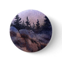 Pines Landscape Button by robertfaggartist Pines Landscape Button