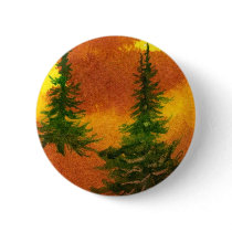 Pines Landscape Button by robertfaggartist Pines Landscape Button