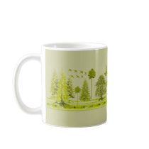 Pines with Moon-Customize Change BackGround Color Mug