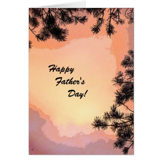 Piney Sunset Fathers Day Greeting Cards