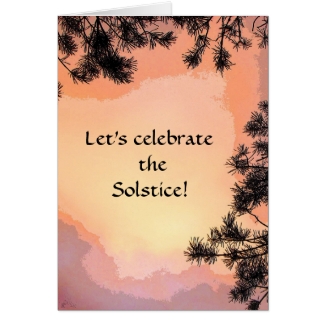 Piney Sunset Summer Solstice Card