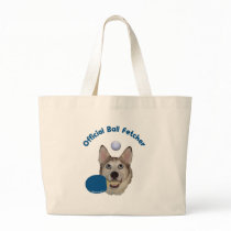 Ping Pong Ball Fetcher Dog Tote Bags