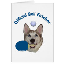 Ping Pong Ball Fetcher Dog Card