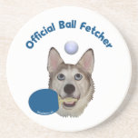 Ping Pong Ball Fetcher Dog Coasters