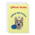 Ping Pong Ball Fetcher Dog Personalized Invitation