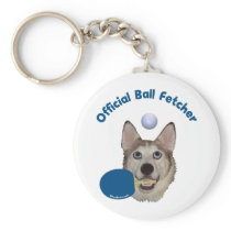 Ping Pong Ball Fetcher Dog Keychain